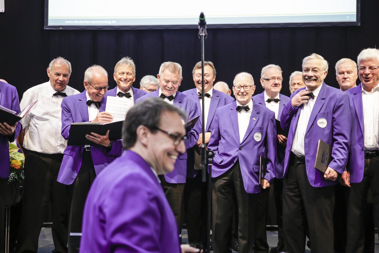 Men's choir on the stage