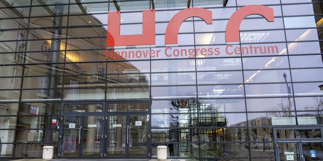 Der Eingang zum Hannoverschen Kongresszentrum